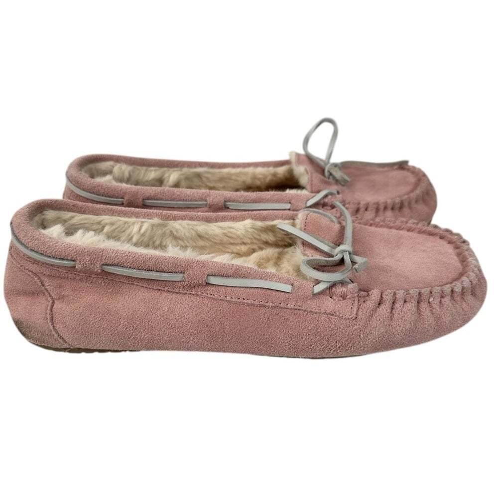 Minnetonka Caly Slipper Pink Women’s Size 9 CozyCore Casual Cottagecore Cozy